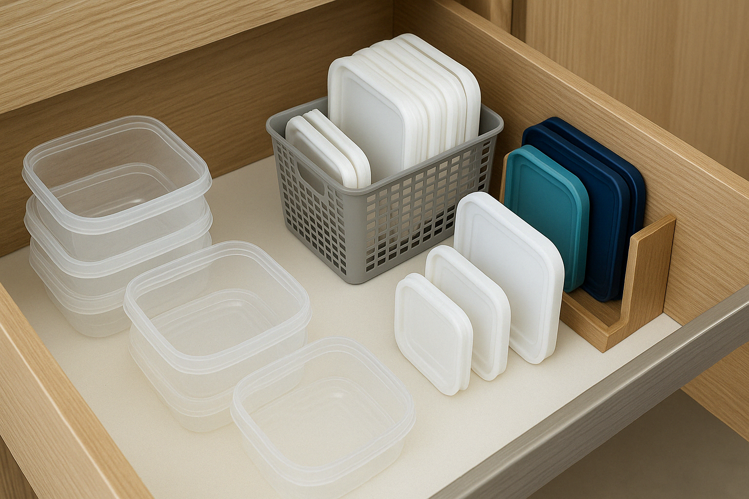 Como organizar potes de cozinha por tamanho e uso