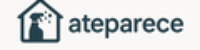 Logo do site AteParece com ícone de borrifador dentro de uma casa, representando soluções práticas para o lar.